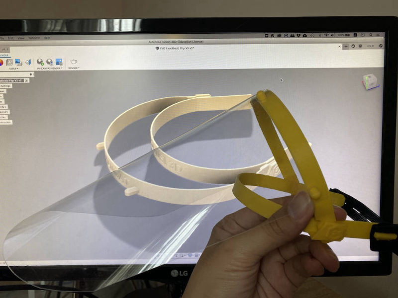 Evolusi 3D Face shield Flashforge
